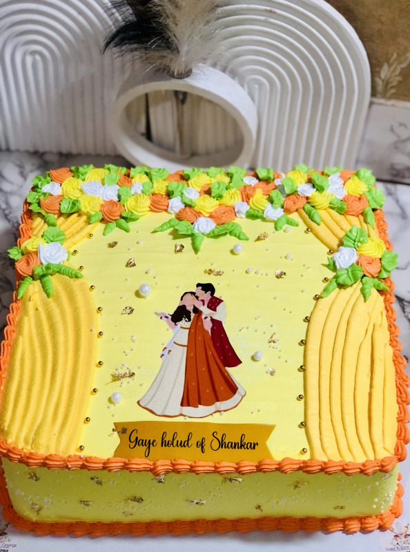 Customize Gaye Holud Cake